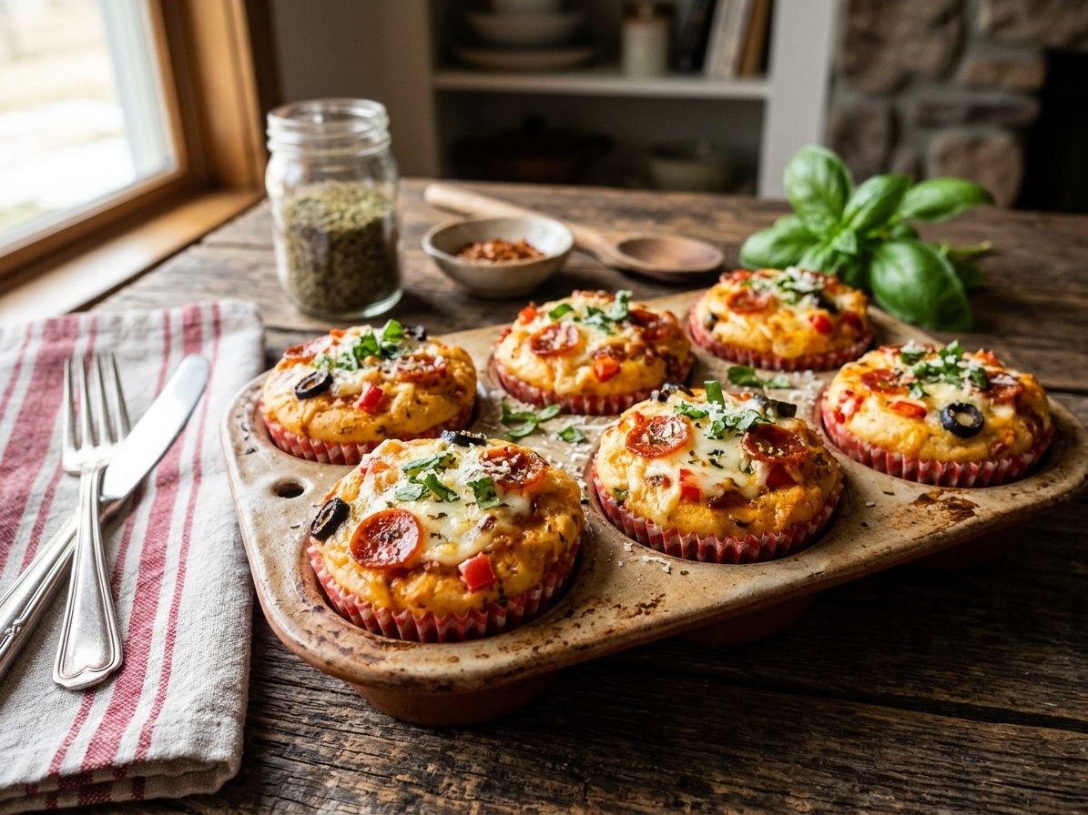 Pizza muffins: Η εύκολη συνταγή για αφράτα αλμυρά κεκάκια που ετοιμάζονται στο πι και φι