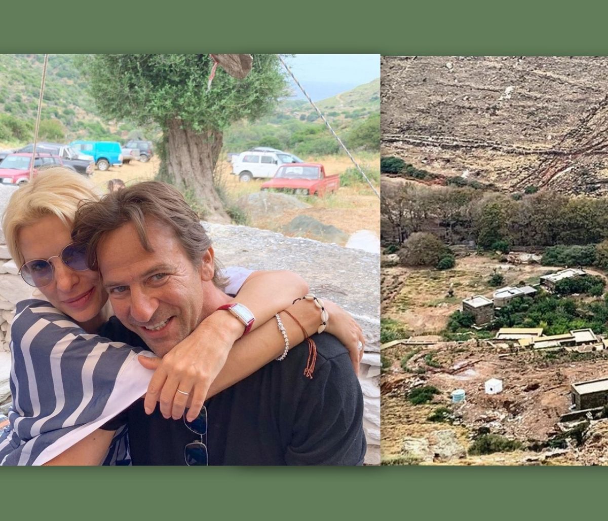 Μενεγάκη - Παντζόπουλος: Σκηνές καταστροφής στην ξενοδοχειακή μονάδα τους στην Άνδρο (Photos)