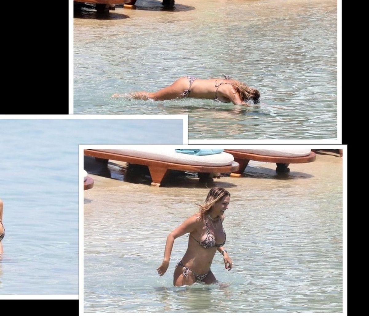 Έλλη Κοκκίνου: Οι βουτιές στη Μύκονο, το μπικίνι και ο χαιρετισμός στους παπαράτσι