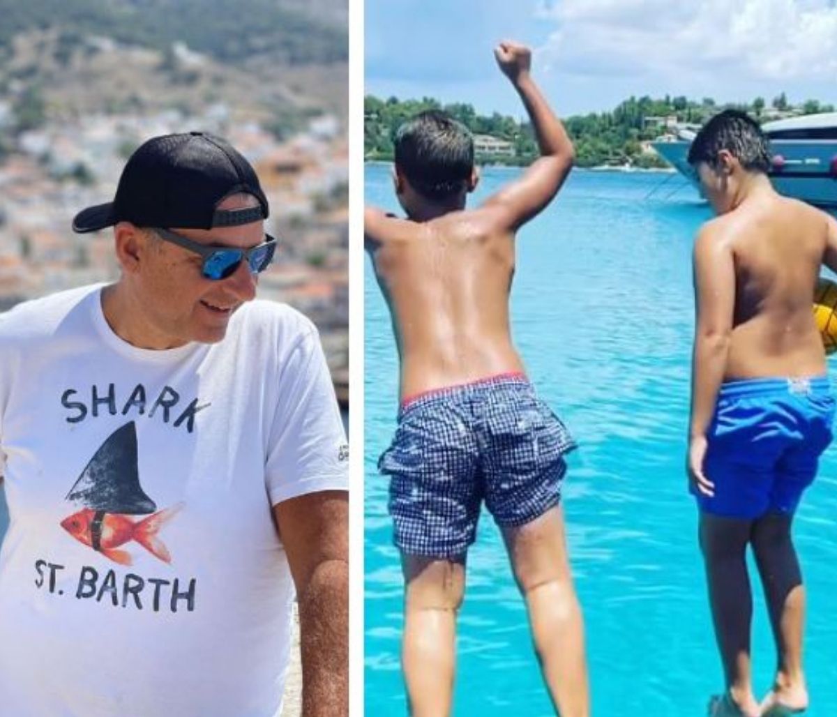 Γιώργος Λιάγκας: Φωτογραφίες από τις διακοπές με τους γιους του