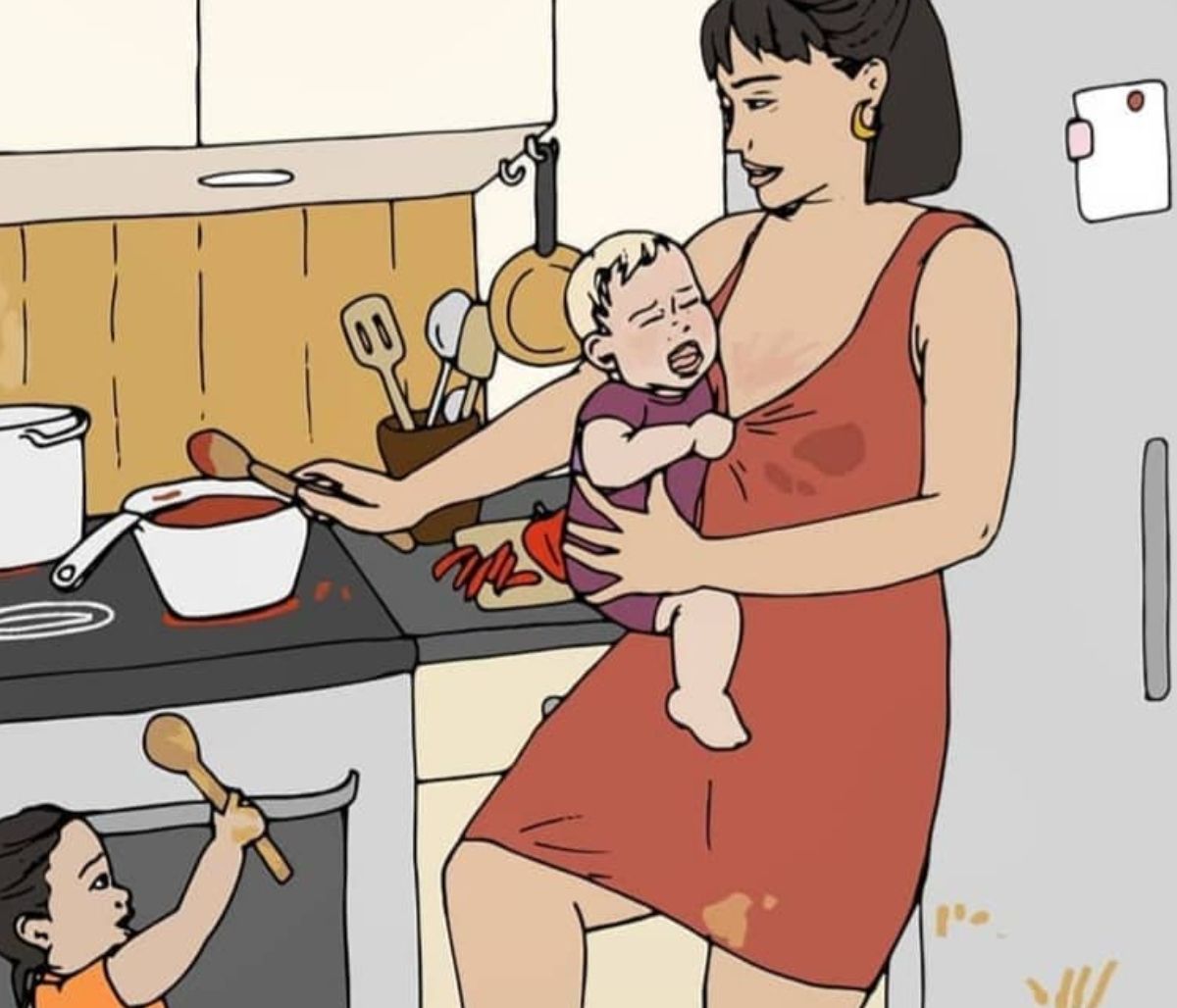 Μαμά αποτυπώνει σε σκίτσα απλές, καθημερινές στιγμές της μητρότητας