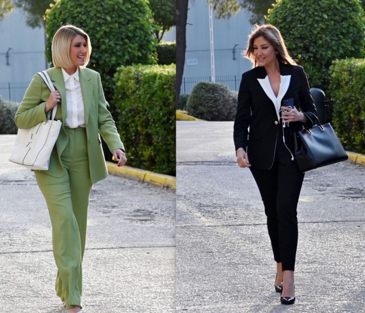 Το πράσινο κοστούμι της Κοσιώνη & το απίθανο blazer της Τζίμα