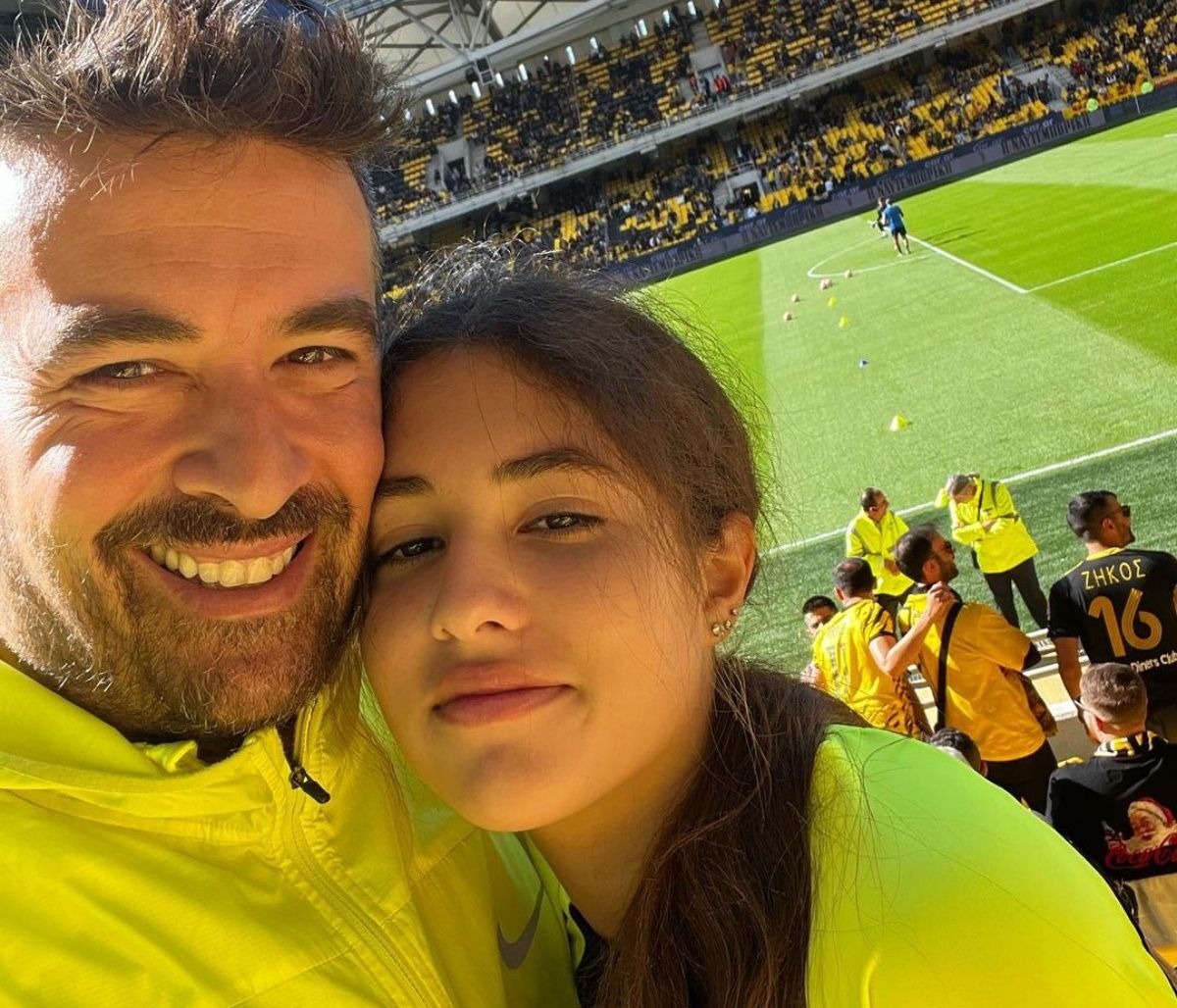 Γιάννης Αϊβάζης: Με την κόρη του, Ισμήνη στο γήπεδο