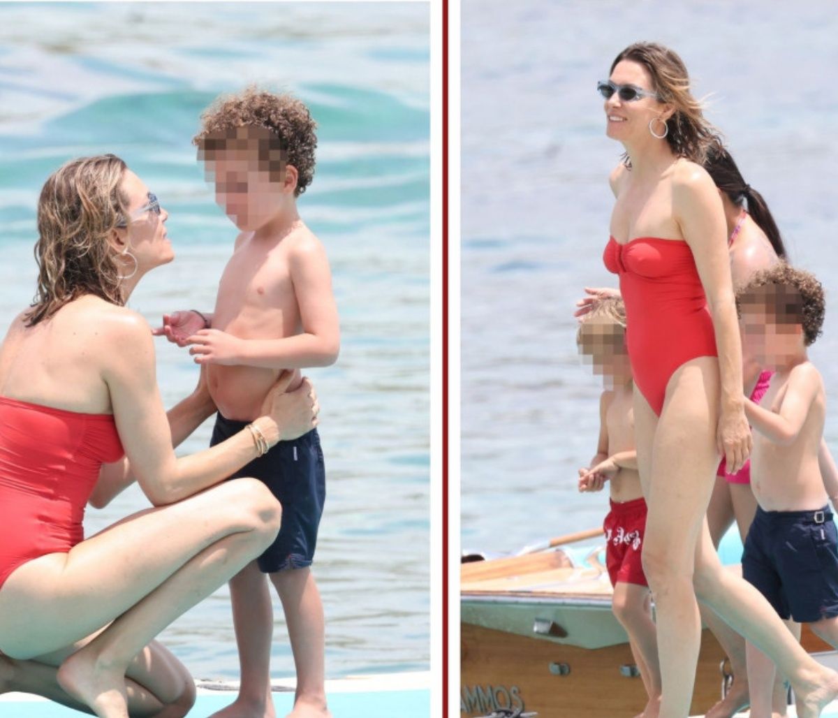 Καγιά: Οι φωτό από τις διακοπές με κατακόκκινο ολόσωμο και τον γιο της