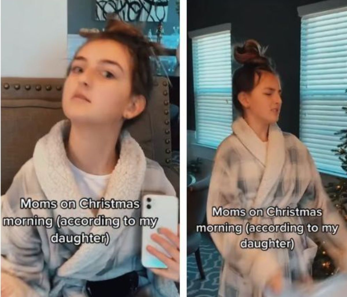 Έφηβη μιμείται τις μαμάδες την ημέρα των Χριστουγέννων