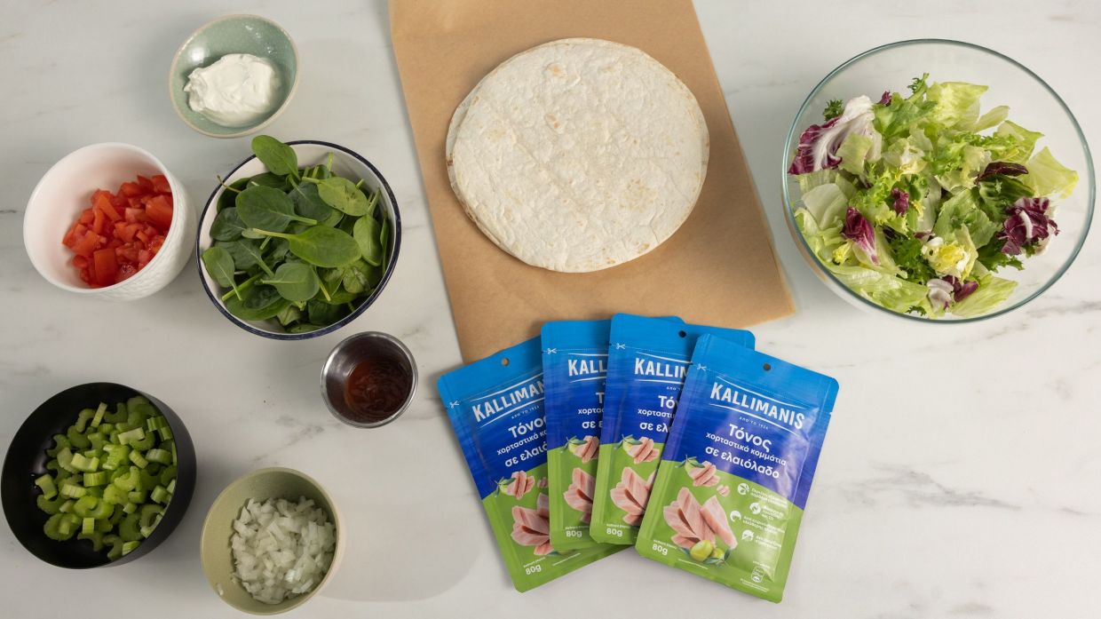 Post-workout essentials: Super healthy & spicy wraps και KALLIMANIS να δίνει τον… τόνο   