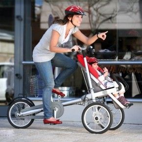 Το ποδήλατο που σπρώχνει το καροτσάκι του μωρού!