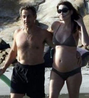 Η φουσκωμένη κοιλιά της Carla και ο ιπποτικός Nicolas