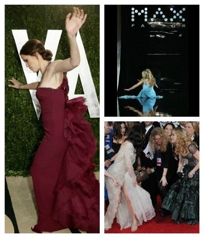 Όχι μόνο η Lawrence: Ποιες άλλες stars έχουν σκοντάψει στο κόκκινο χαλί πατώντας το φόρεμά τους;