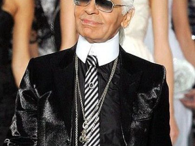 Backstage με τον Karl Lagerfeld