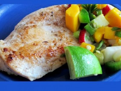 Φτιάξτε σε 10 μόλις λεπτά, Caribbean style κοτόπουλο με σάλτσα mango!