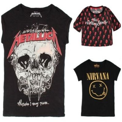 Δείτε τα νέα Rock T-shirts της Bershka