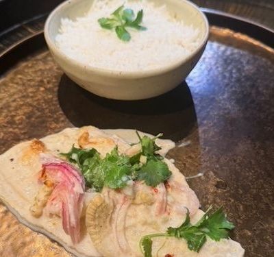 Συνταγή για Thai-Style Γλώσσα με κρέμα καρύδας ένα πιάτο με έντονο άρωμα Ασίας και βελούδινη υφή