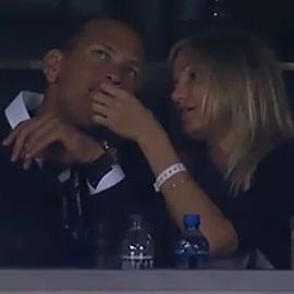 CAMERON DIAZ FEEDS ALEX RODRIGUEZ  @ SUPER BOWL