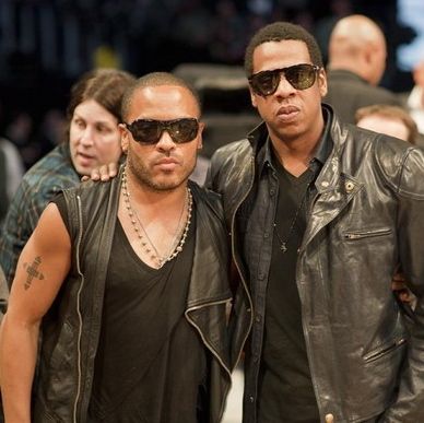 LENNY KRAVITZ & JAY Z @ THE NBA ALL STAR GAME 2011