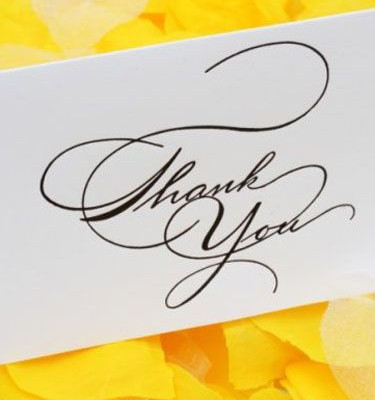 Πείτε στους καλεσμένους σας «Ευχαριστώ»