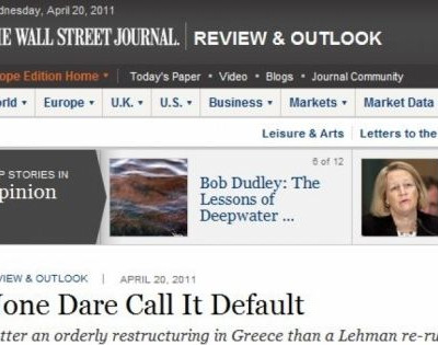 WSJ για Ελλάδα: «Κανένας δεν τολμά να το αποκαλέσει πτώχευση»