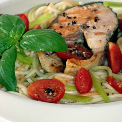 Σολομός με βασιλικό