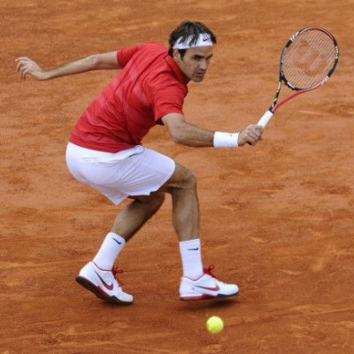 O Roger Federer στο Roland Garros τωρα!!!!!
