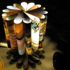 Χάρτινη Λάμπα Βιτρώ από παλιά περιοδικά