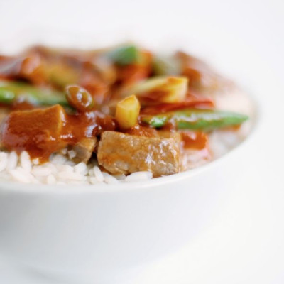 Γλυκόξινο κοτόπουλο με ανανά