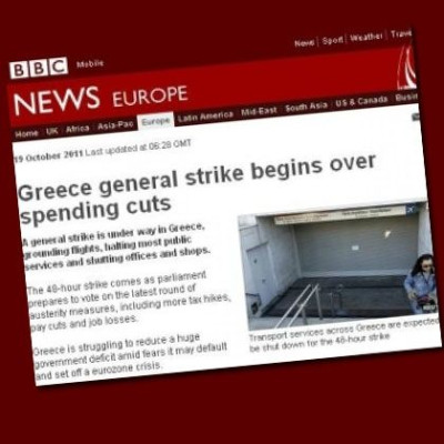 Πρώτο θέμα στο BBC η ελληνική απεργία