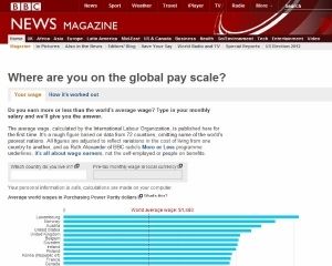 BBC: Υπολογίστε πόσα χρήματα κερδίζετε σε σχέση με τον παγκόσμιο μέσο όρο