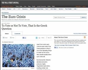 Εκλογές 2012: Να ψηφίσει κανείς, ή να μην ψηφίσει