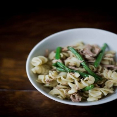 Ζυμαρικά με Τόνο, Φασολάκια και Λεμόνι