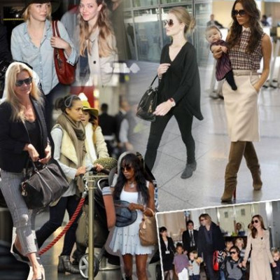 To airport chic στυλ των celebrities