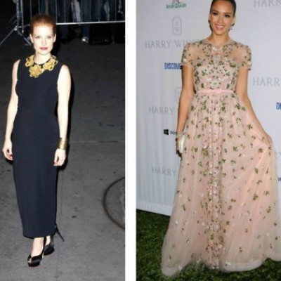 Jessica Alba- Jessica Chastain: Στο εξώφυλλο του ίδιου περιοδικού με την ίδια φούστα!