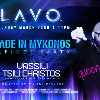 Mykonos meets New York on the 23rd of March !!!!