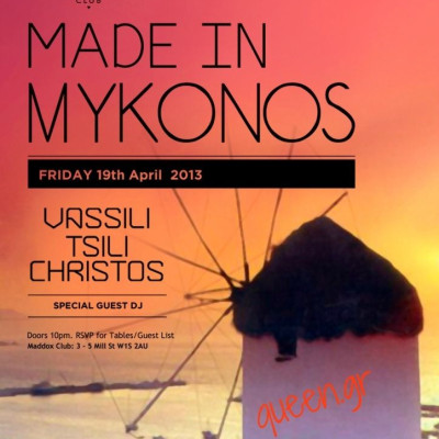 Made in Mykonos meets Maddox on the 19th ..