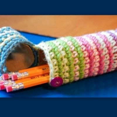 Φτιάξτε μια τρομερή κασετίνα από ρόλο και μαλλί πλεξίματος!