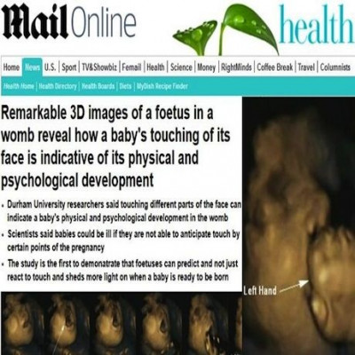 Το άγγιγμα θετικό σημάδι για την ανάπτυξη του εμβρύου