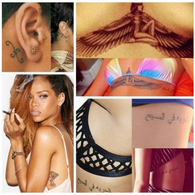 Δείτε όλα τα τατουάζ της Rihanna!