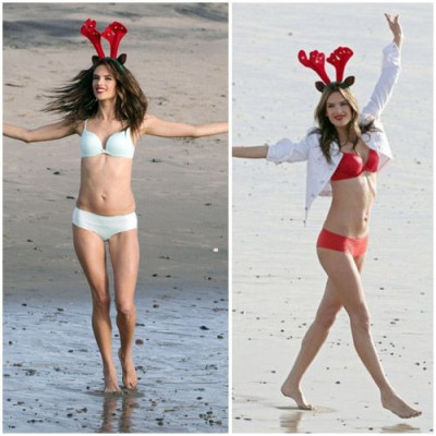 Η Alessandra Ambrosio σε χριστουγεννιάτικους ρυθμούς για την Victoria’s Secret