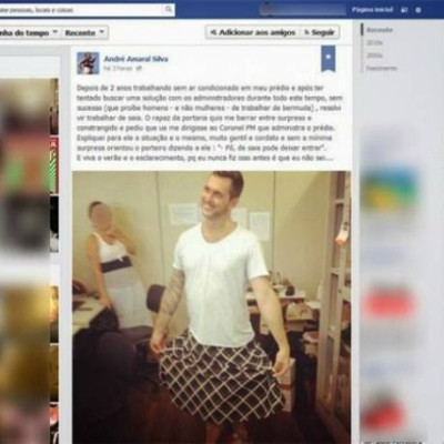 Του απαγόρευσαν να φορά βερμούδα και πήγε στη δουλειά με... φούστα