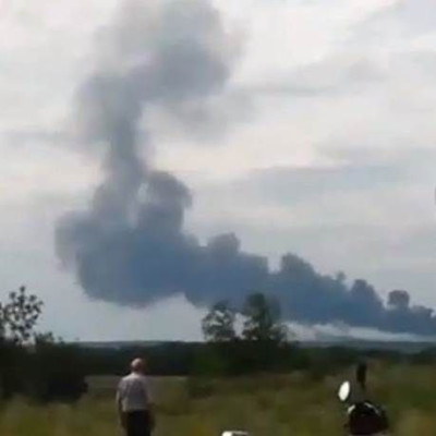 Συντριβή αεροσκάφους στην Ουκρανία (vid)