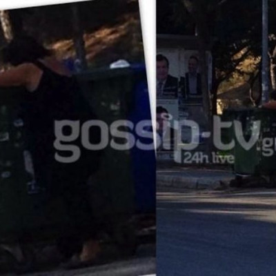Εικόνα σοκ: Η Ρούλα Βροχοπούλου ψάχνει φαγητό στα σκουπίδια (Nassos blog)