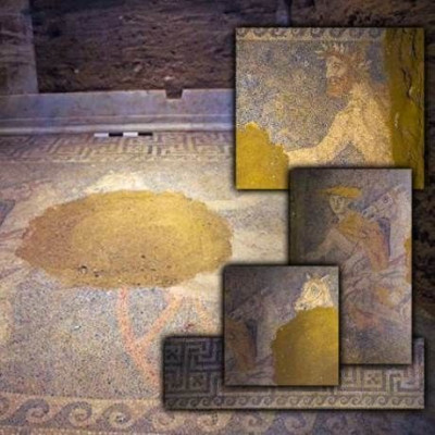 Αμφίπολη: Αποκαλύφθηκε το μεγαλύτερο τμήμα του ψηφιδωτού (pics)