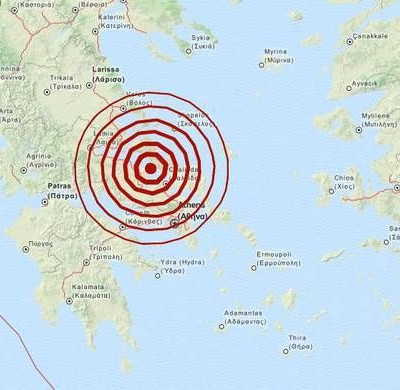 Σεισμός 5,3 Ρίχτερ βόρεια της Χαλκίδας (pics)
