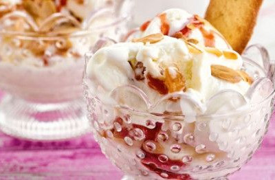 Παγωτό λουκούμι τριαντάφυλλο