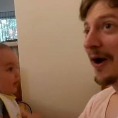 Μπαμπάς λέει στον 3 μηνών γιο του «Σε αγαπώ». Δείτε την απάντηση του μικρού! (βίντεο)