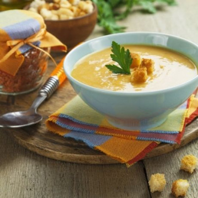 Βελουτέ με πορτοκαλί φακή, από την Ελένη Ψυχούλη!