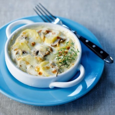 Γκρατέν με πατάτες και μανιτάρια