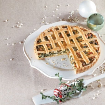 Πάστα φλόρα αλμυρή με σπανάκι