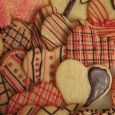 Μπισκότα με κρέμα τυριού για την ημέρα του Αγίου Βαλεντίνου