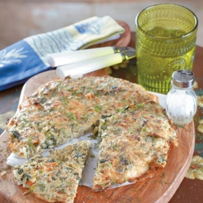 Ομελέτα με ρύζι και λαχανικά