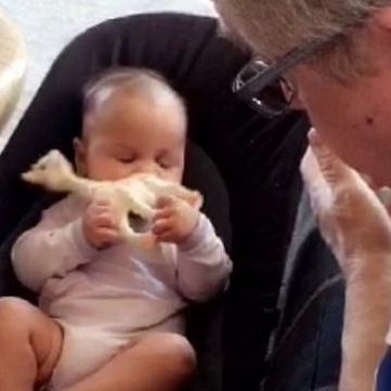 Παιχνίδια με τον παππού της απολαμβάνει η κόρη γνωστού μοντέλου